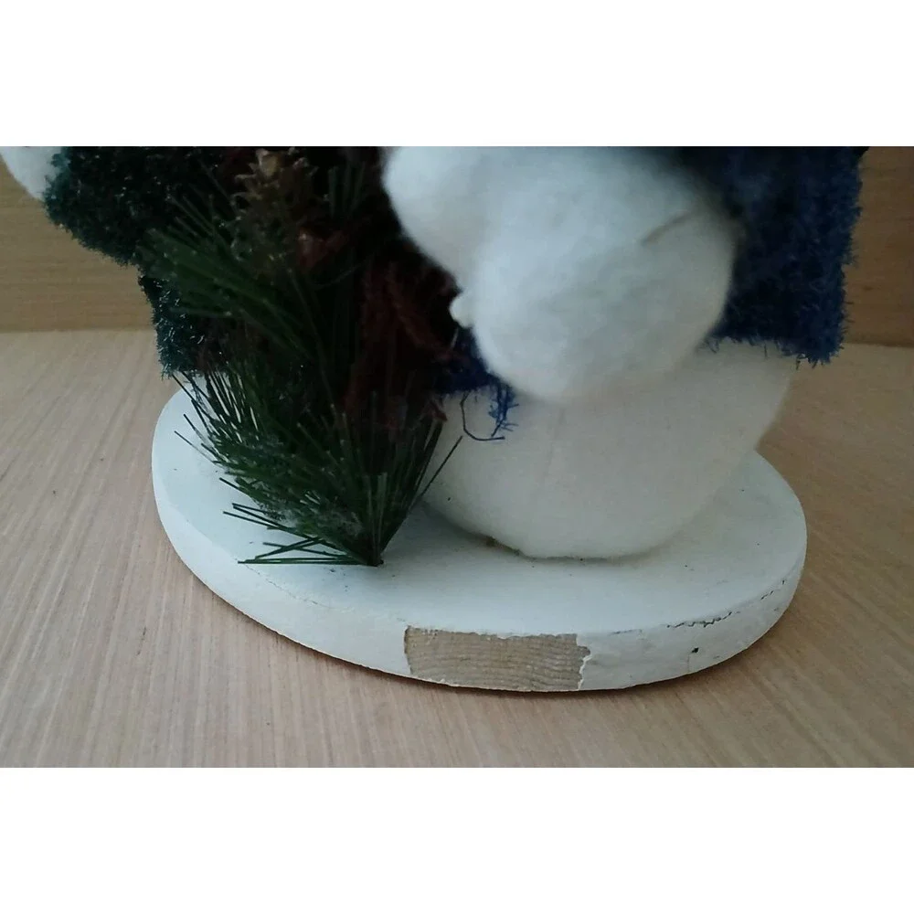 Merry Christmas Stuffed Santa Claus & Snowmen Figurines Holiday Decoration